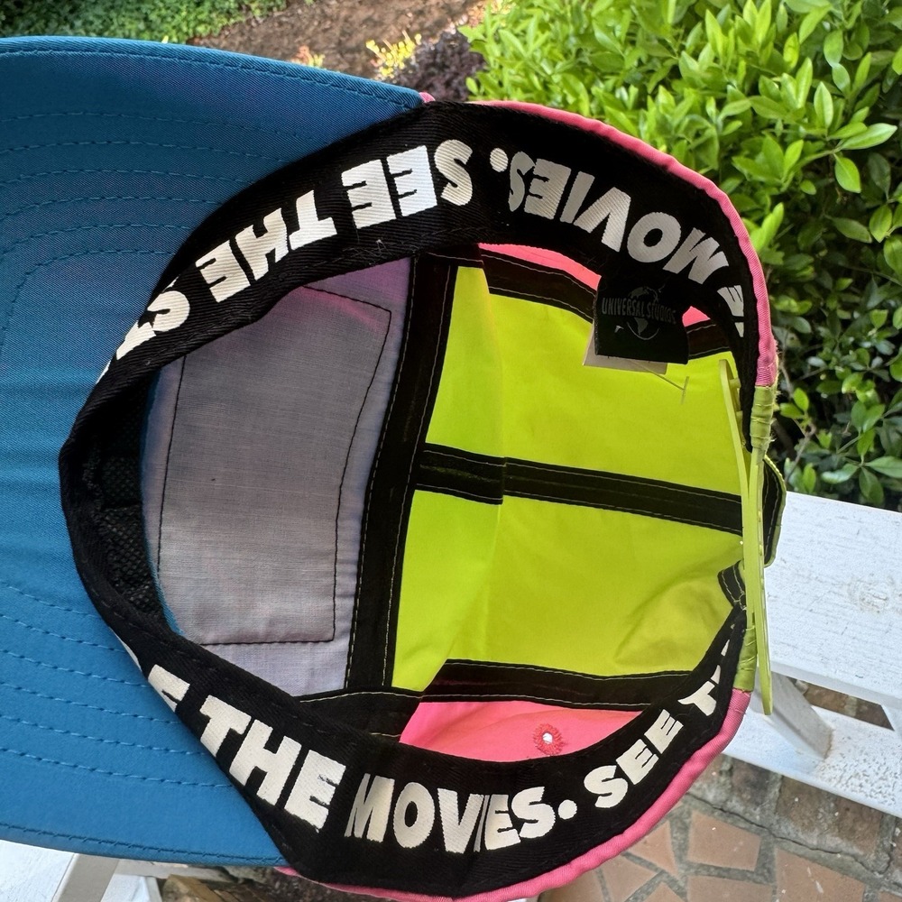 Universal Studios Retro 30th Anniversary Neon Colorblock Snapback Adjustable Hat - Picture 4 of 4